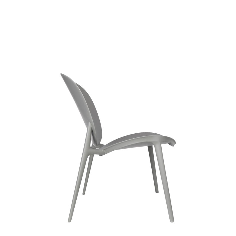 Be Bop Modern Outdoor-Indoor Gray Polypropylene Dining Chair