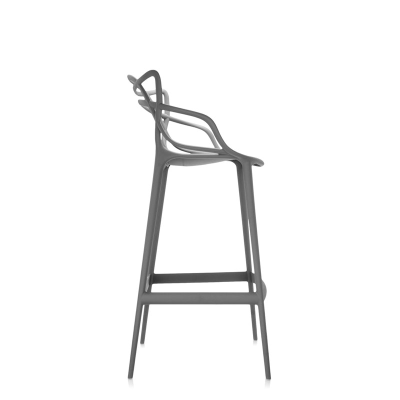 Gray Plastic Weather Resistant Bar Stool