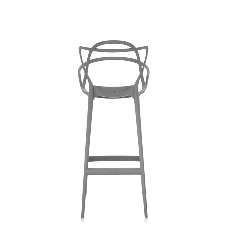 Gray Plastic Weather Resistant Bar Stool