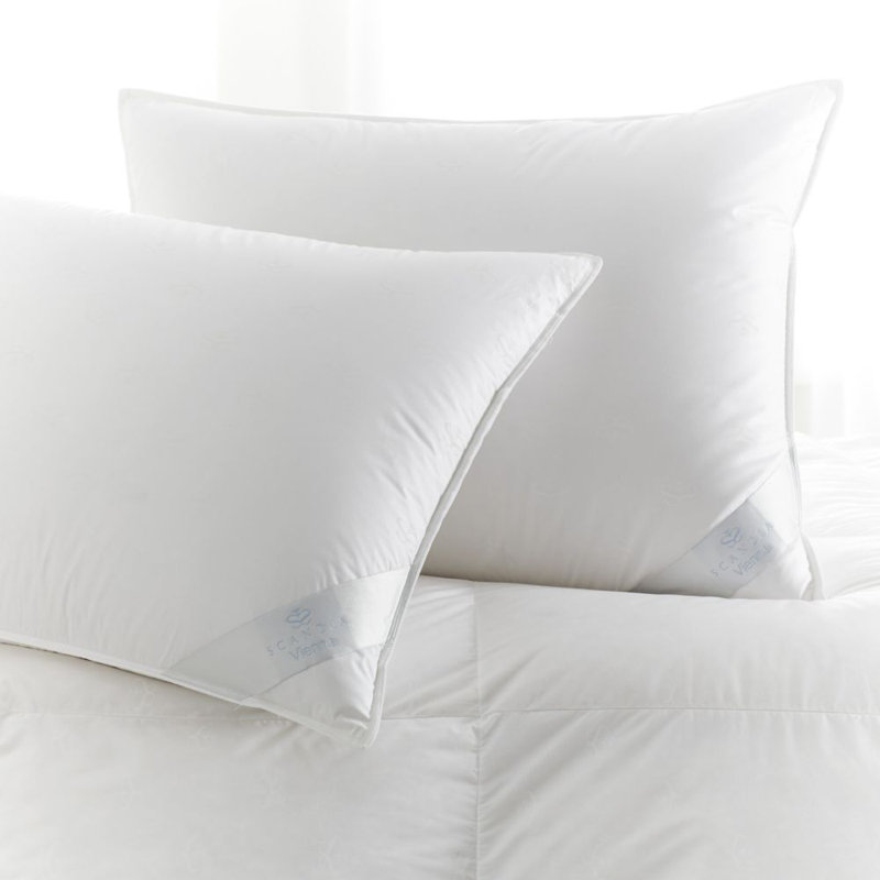 Standard White Cotton Hypoallergenic Medium Density Pillow