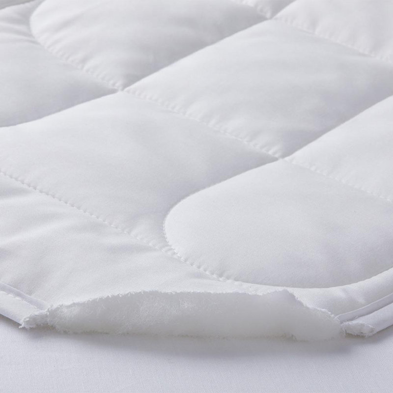 White Tencel Twin Mattress Pad with Cotton Cover