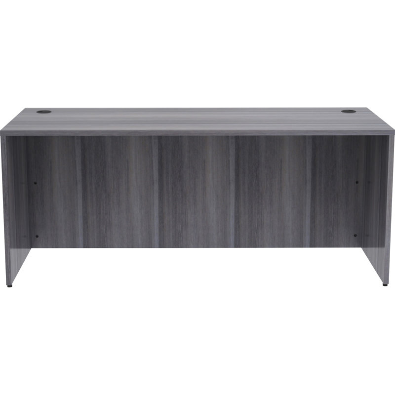 Weathered Charcoal Laminate Executive Desk Shell - 72" Width