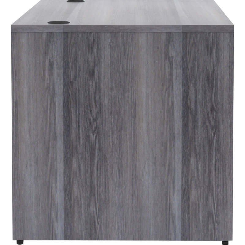 Weathered Charcoal Laminate Executive Desk Shell - 72" Width