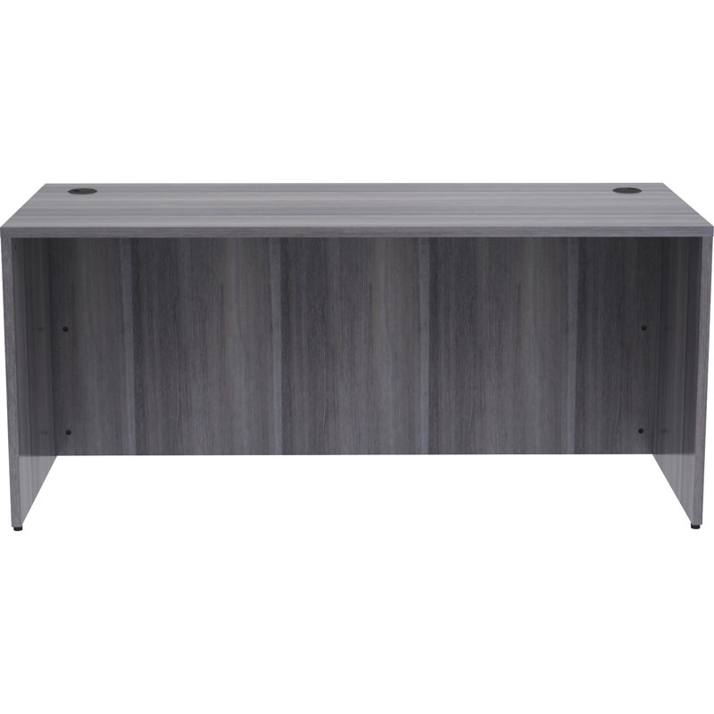 Weathered Charcoal Laminate 66" Rectangular Desk Shell