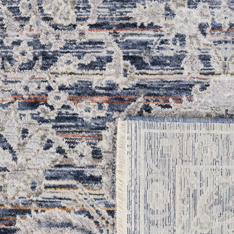 Lauren Light Blue/Ivory Silken Sheen 2'2" x 10' Runner Rug
