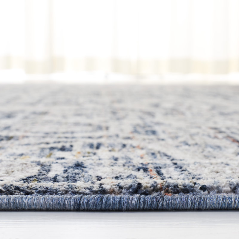 Lauren Light Blue/Ivory Silken Sheen 2'2" x 10' Runner Rug