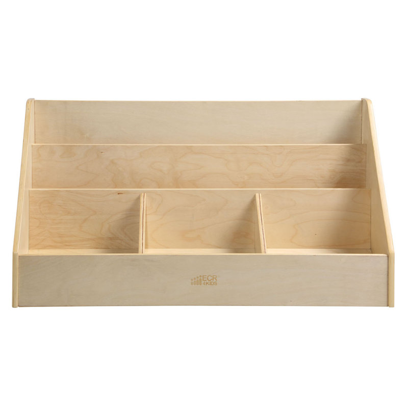 Natural Birch 5-Compartment Kids Book Display Shelf