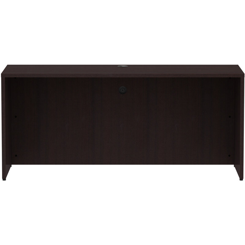Essentials Espresso Laminate 66'' Desk with Drawer and Filing Cabinet