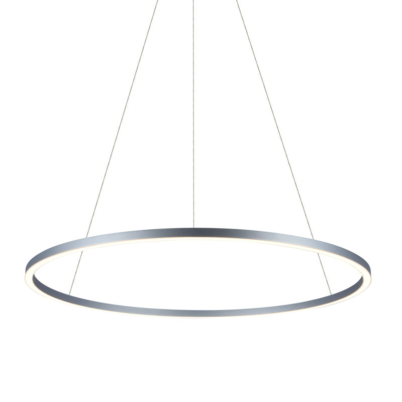 Tania Nickel 39" Drum LED Pendant Chandelier