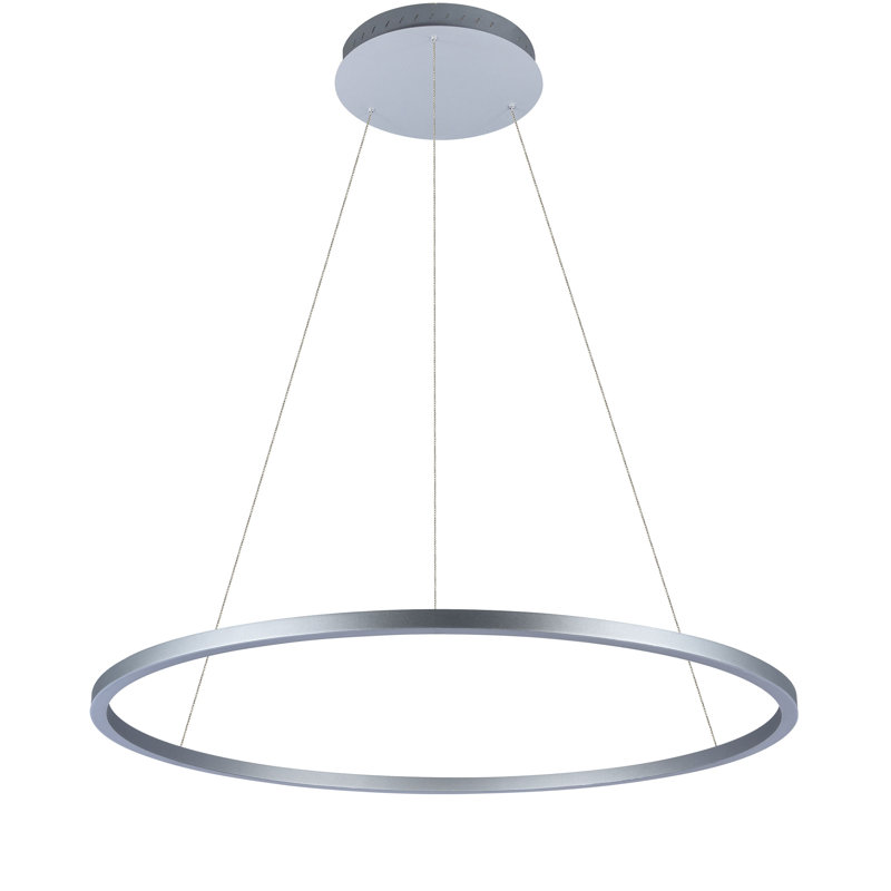 Tania Nickel 39" Drum LED Pendant Chandelier