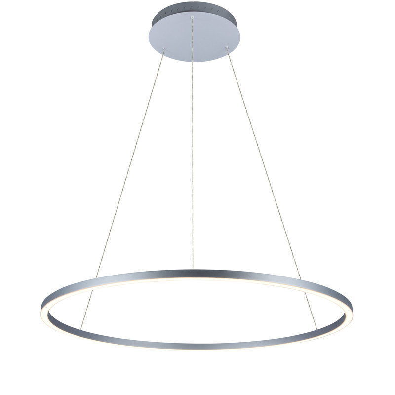Tania Nickel 39" Drum LED Pendant Chandelier