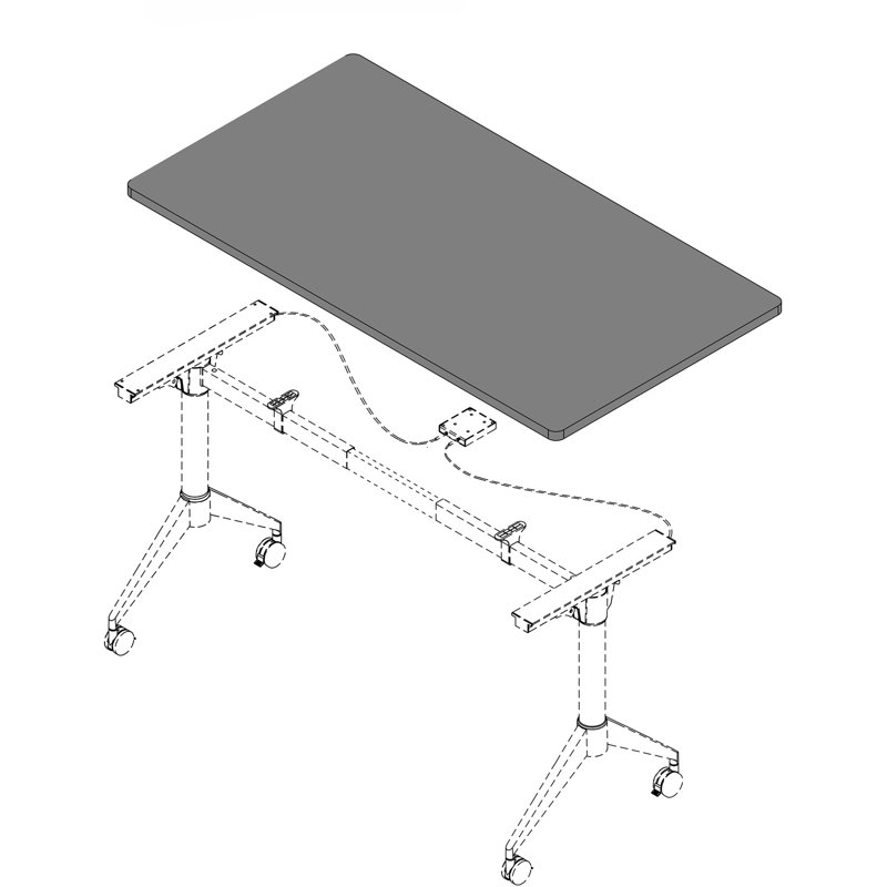 Lorell 60"x30" Gray Melamine Particleboard Training Tabletop