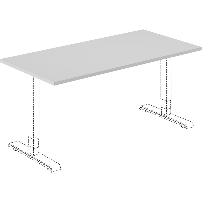 Lorell 60"x30" Gray Melamine Particleboard Training Tabletop