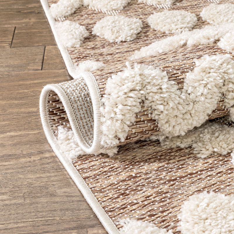 Bellagio Beige Tribal High-Low Flat-Weave Rug 5' x 7'