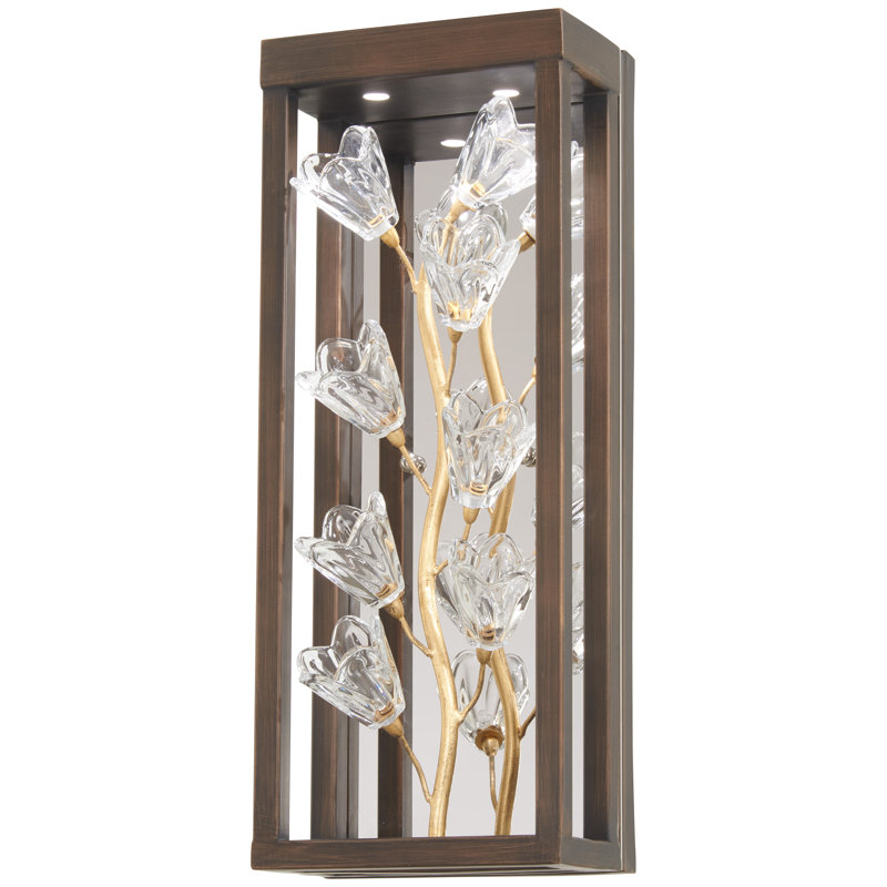 Empire Gold and Regal Bronze 2-Light Clear Glass Sconce