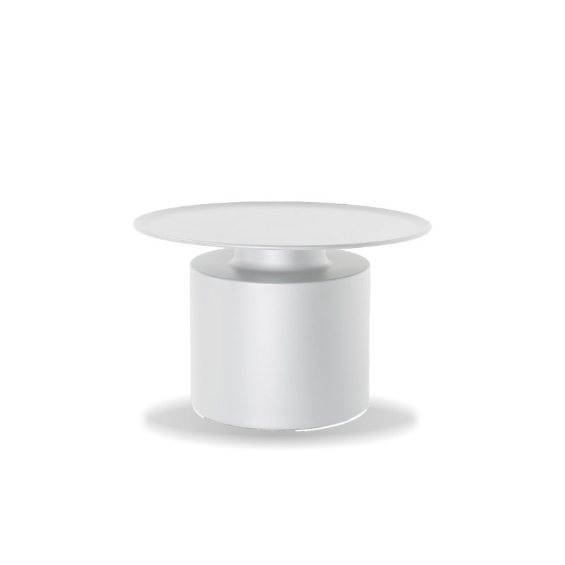 Rook Matte White Metal Coffee Table