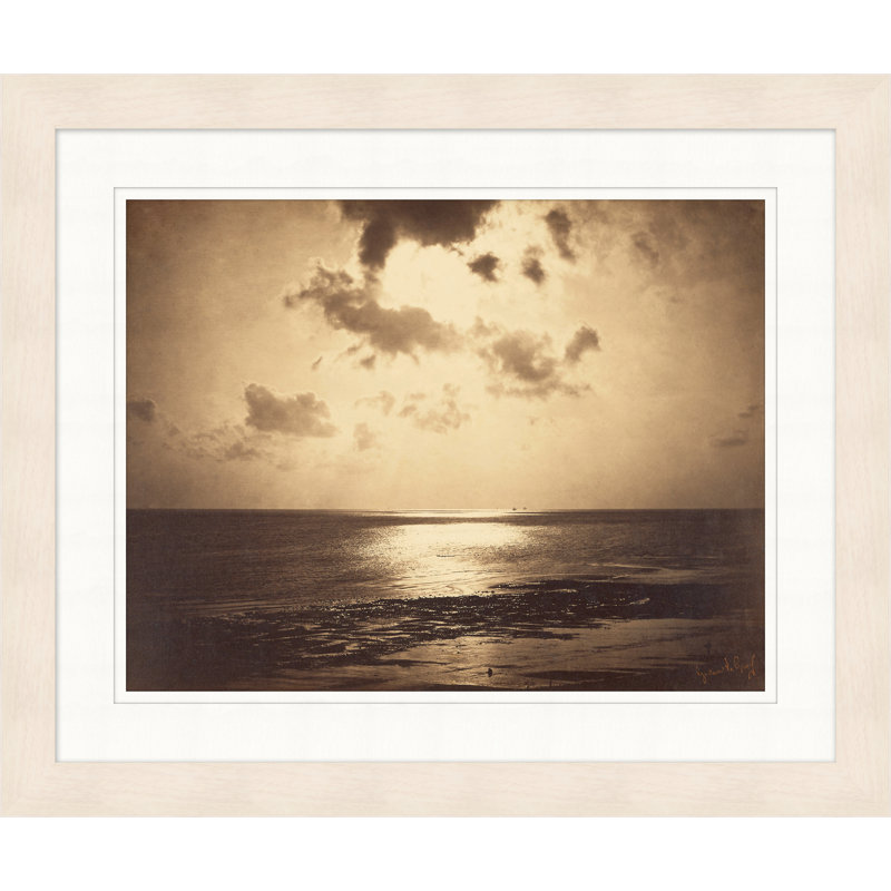 White Framed Vintage Sunset Photographic Print