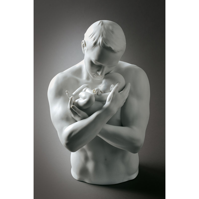 White Porcelain Paternal Protection Figurine
