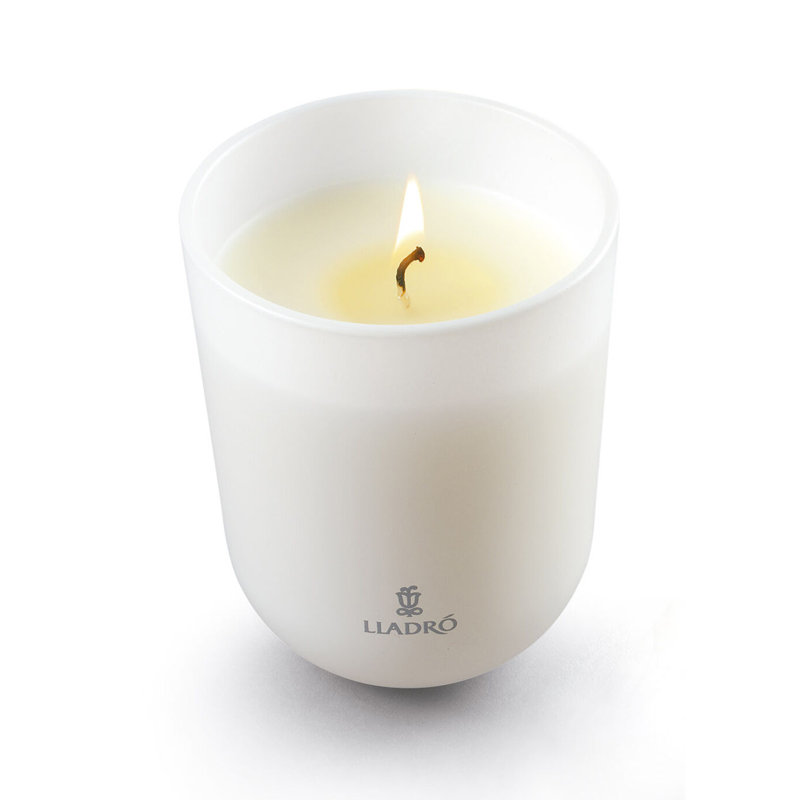 Indomitable Spirit Scented Candle with Glossy Porcelain Lid, White