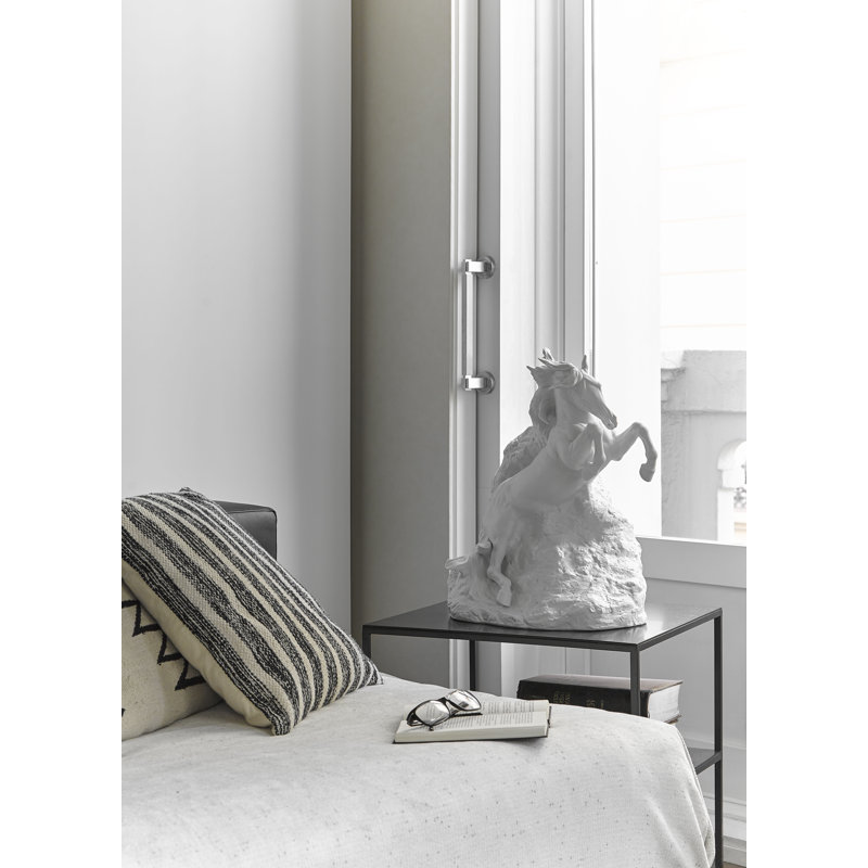 Majestic White Porcelain Horse Figurine Sculpture
