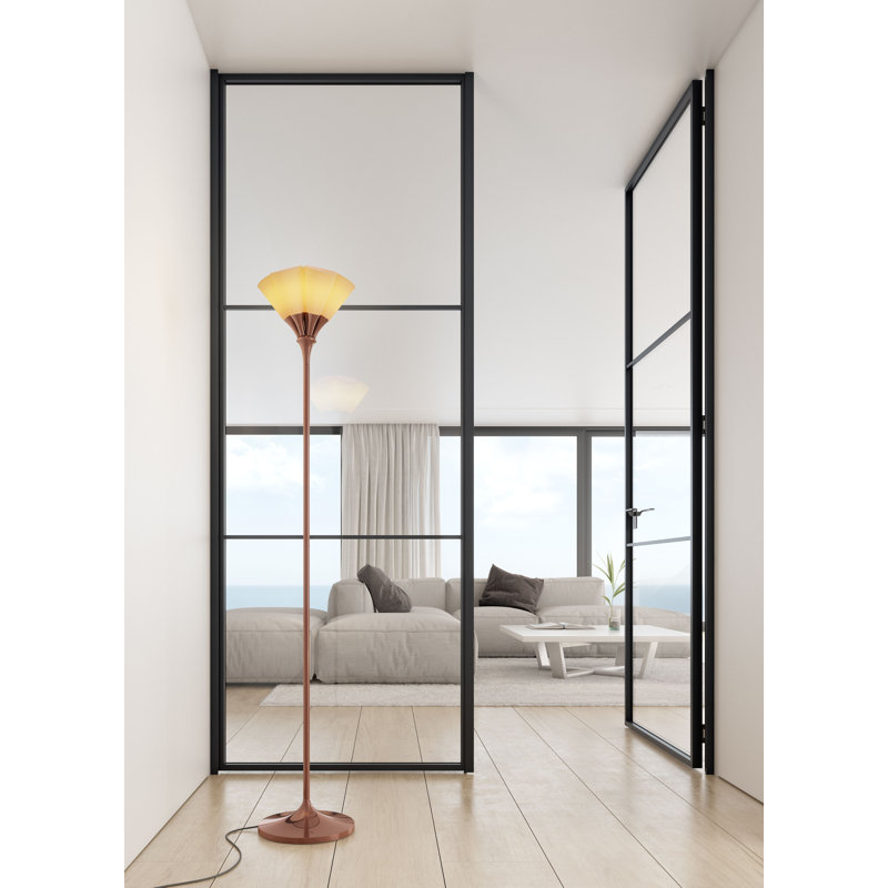 Jamz Copper and White Porcelain Art Deco Floor Lamp