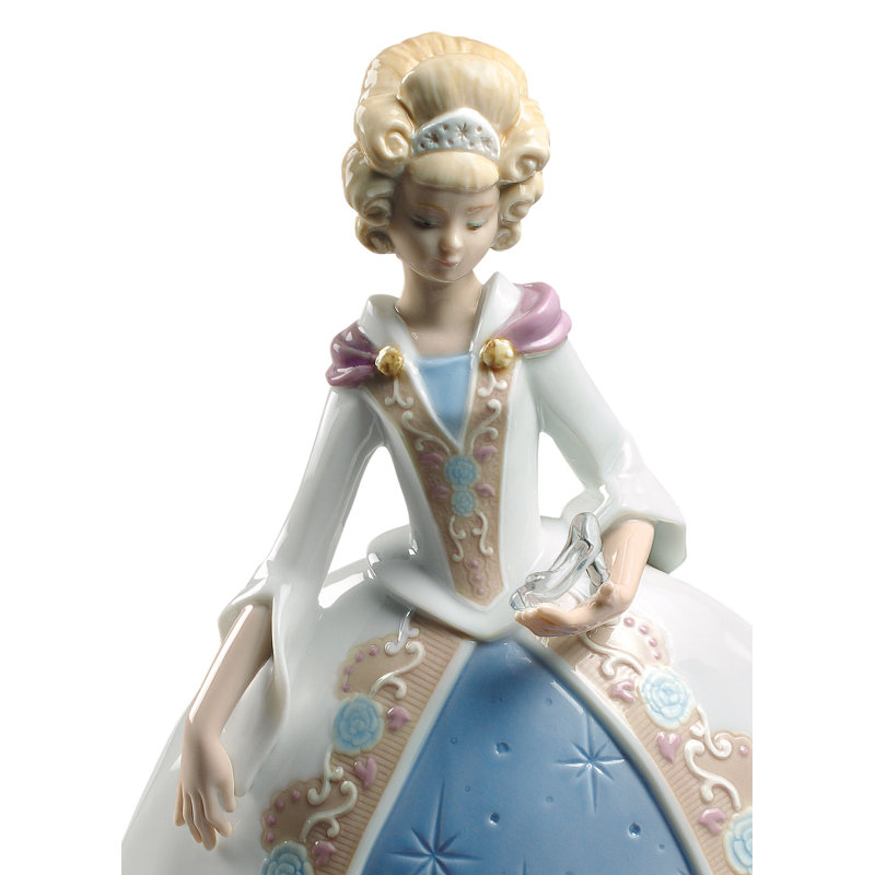 Cinderella Porcelain Figurine with Glass Slipper