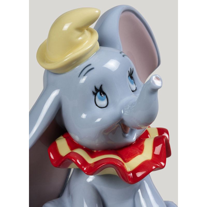Glossy Porcelain Dumbo Figurine by Eva Maria Cuerva