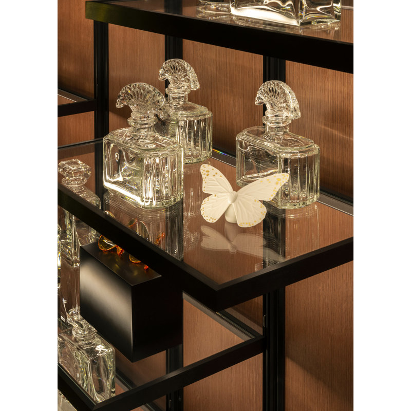 Glossy White and Gold Porcelain Butterfly Figurine