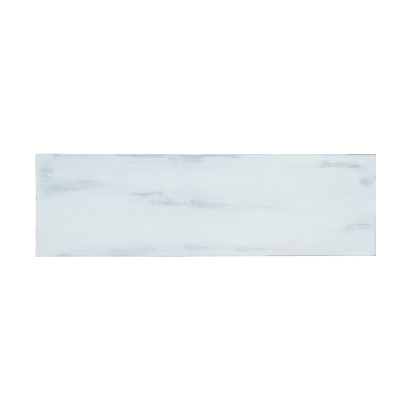 Algernon White Slatted Wood 2-Door Accent Cabinet