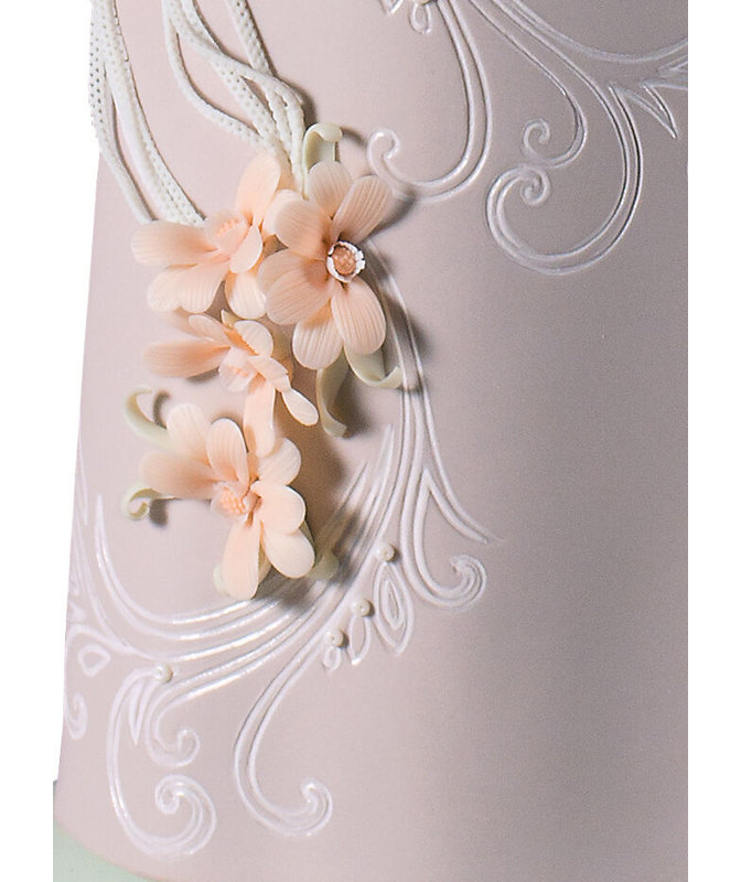 Elegant Porcelain Woman Figurine with Floral Dress