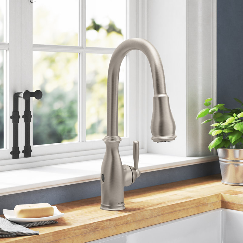 Stainless Steel Touchless Pull-Down Kitchen Faucet with Spray