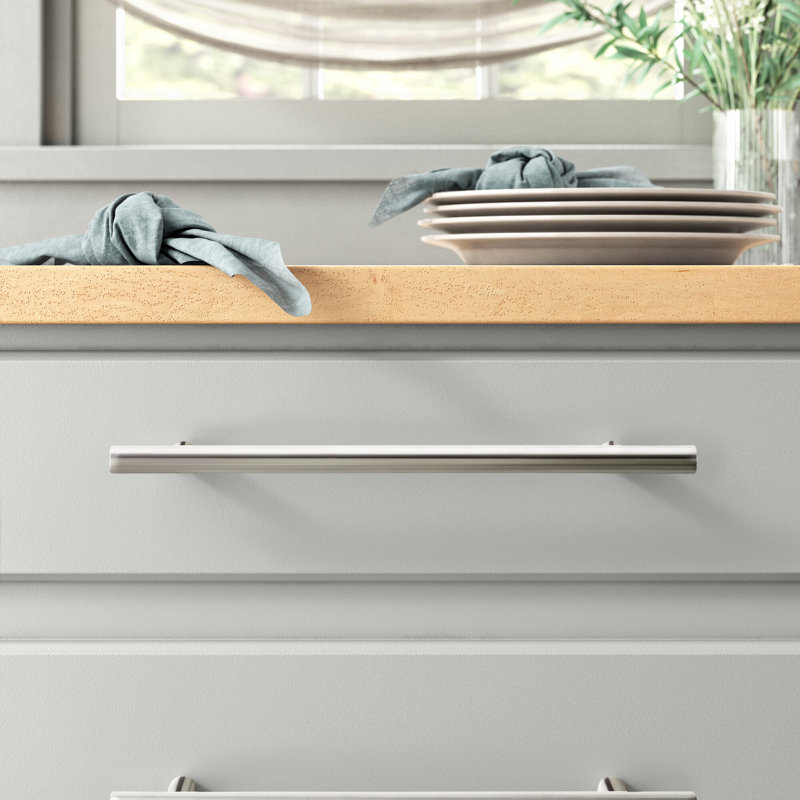 Polished Nickel 14.63" Modern Bar Pull with Mounting Hardware