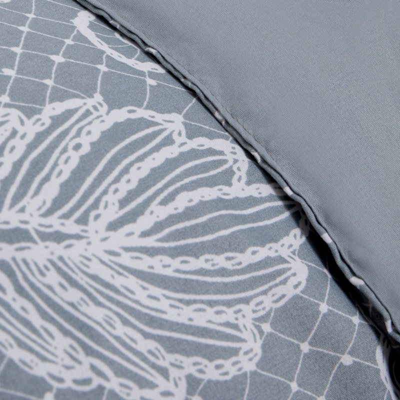 Full Gray Microfiber Reversible Bed in a Bag Set
