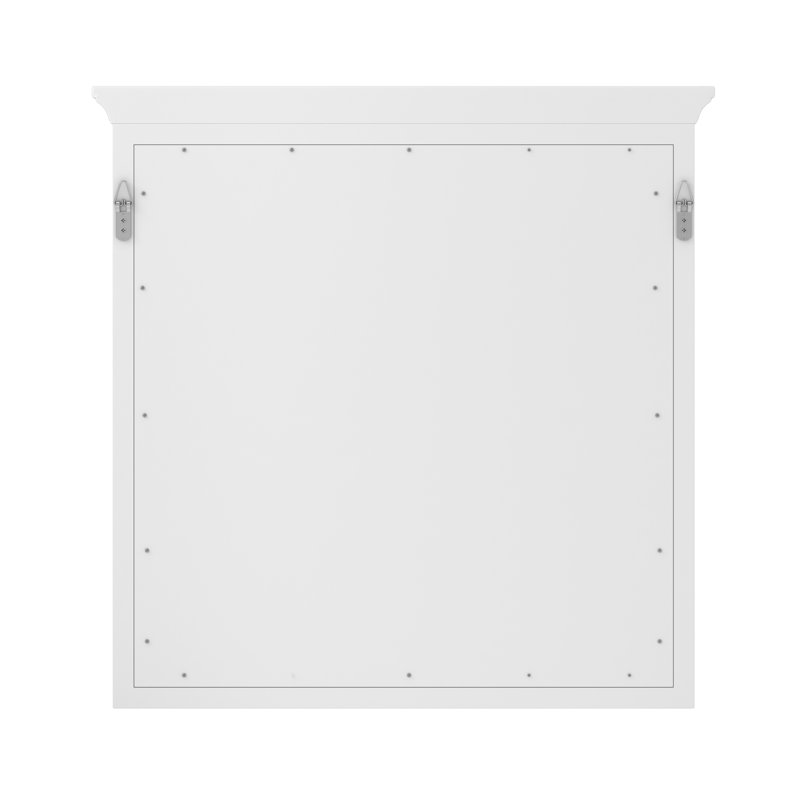 Hollis White Wood 32" x 32" Bathroom Vanity Mirror