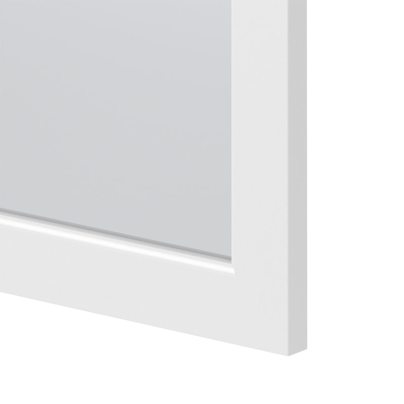 Hollis White Wood 32" x 32" Bathroom Vanity Mirror