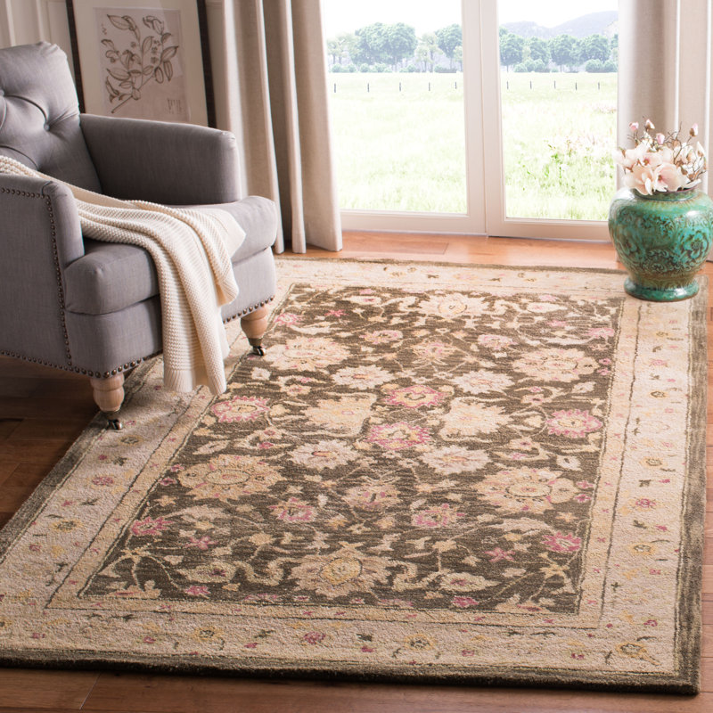Handmade Olive Grey and Beige Wool Runner Rug
