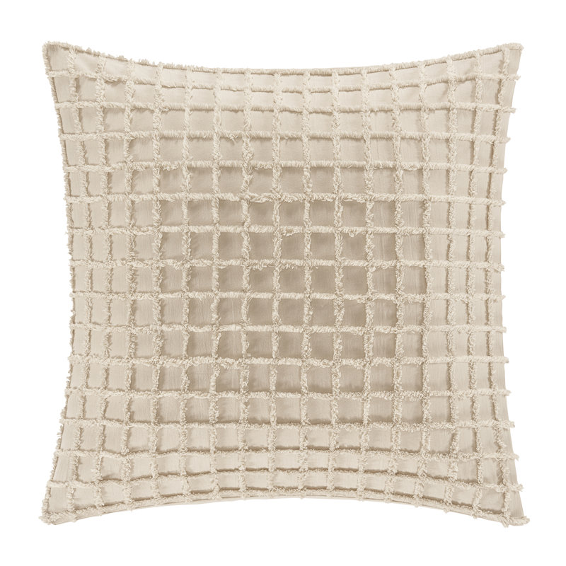 Linen Cotton Euro Sham with Candlewick Tufting