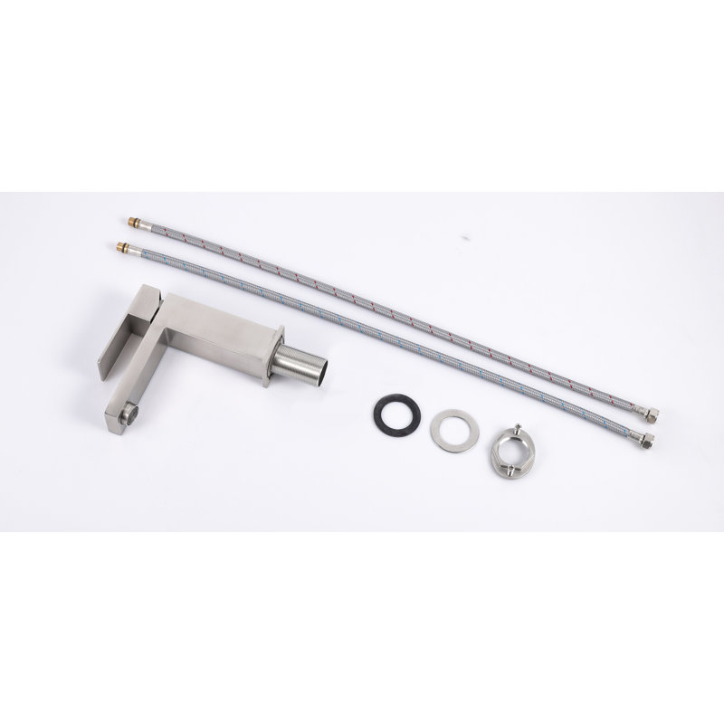 Brushed Nickel Single-Handle Bathroom Faucet with Ceramic Disc