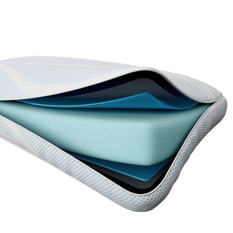 Tempur-Pedic Queen Light Blue Cooling Memory Foam Pillow
