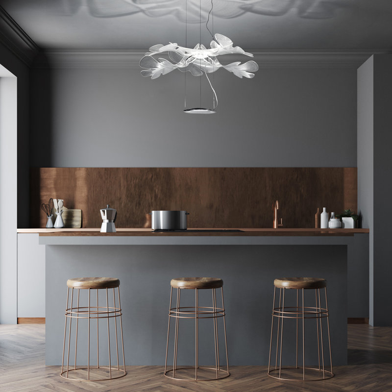 Elegant Aluminum Double-Tier LED Suspension Lamp in White