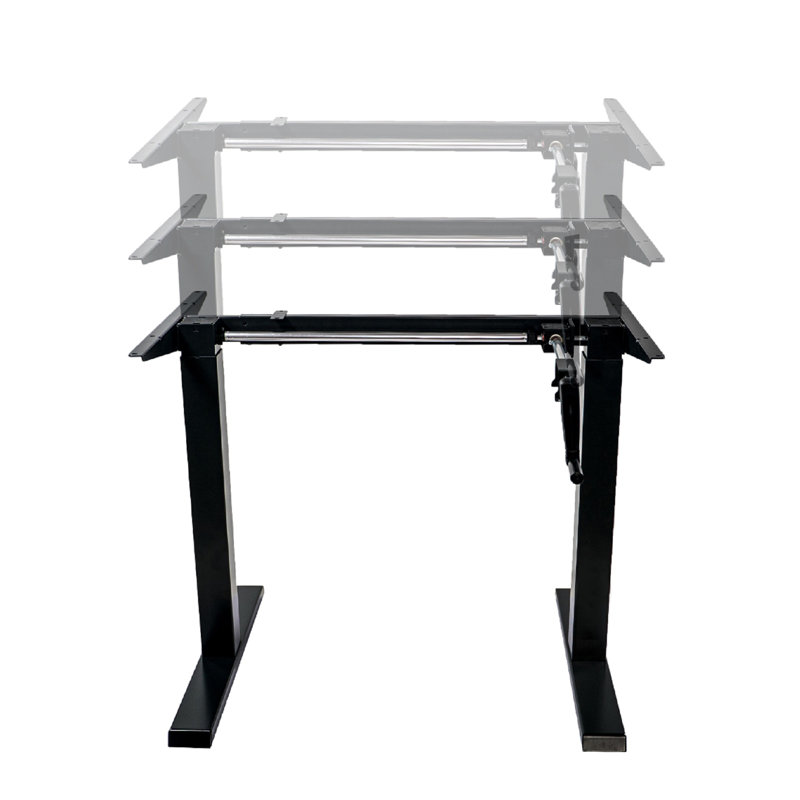 White Adjustable Height Metal Standing Desk