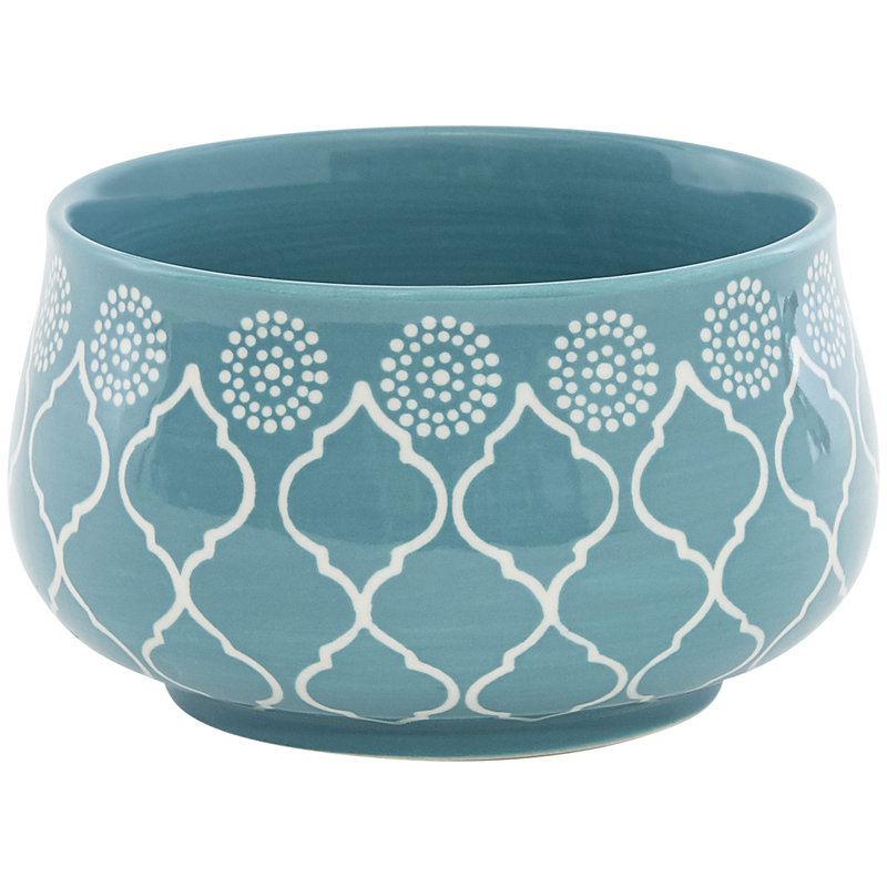 Marcela Floral Turquoise Ceramic Dinnerware Set, Service for 4