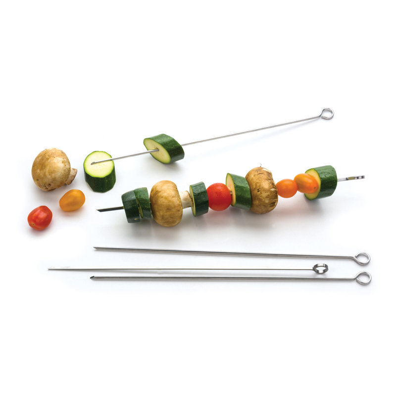 Design Imports Stainless Steel Dishwasher Safe Skewers And Shish Kebabs (Set of 6)