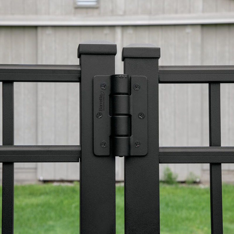 Matte Black Self-Closing Butterfly Gate Hinges with Screws