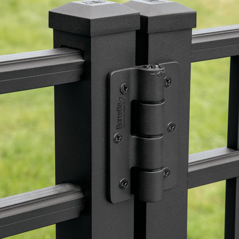 Matte Black Self-Closing Butterfly Gate Hinges with Screws