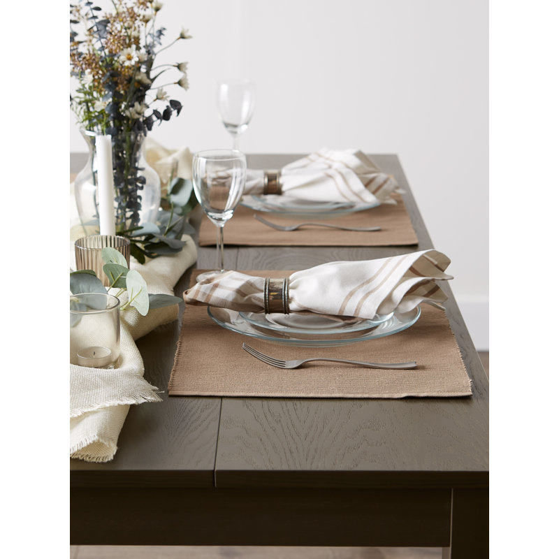 Stone Cotton 6-Piece Rectangle Placemat Set