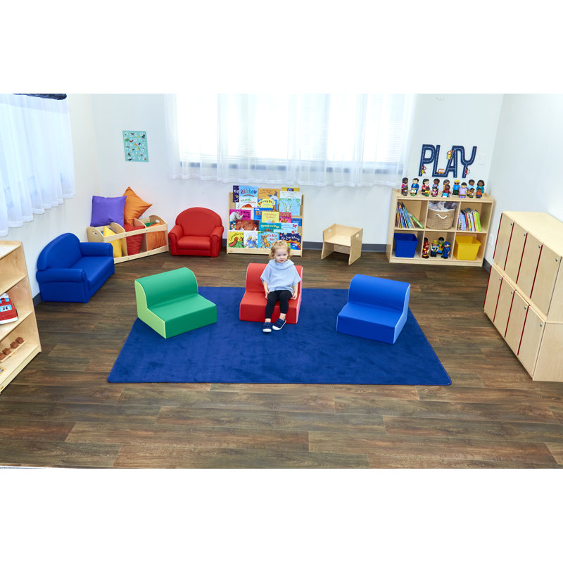 Children's Multicolor Foam Lounge Chairs, 3-Pack