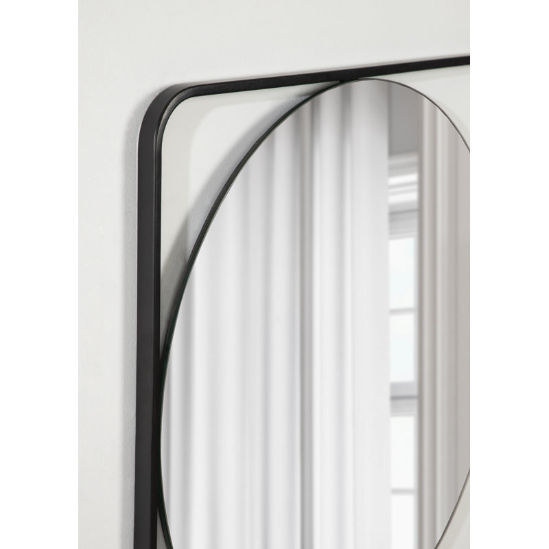 27" Square Silver Iron Vanity Wall Mirror