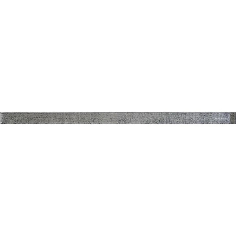 12" x 0.6" Light Gray Glass Pencil Liner Tile Trim