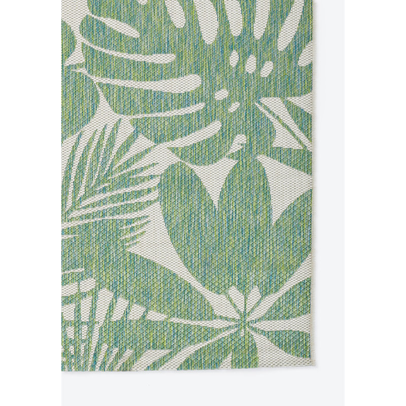 Green Geometric Synthetic Washable Rectangular Rug 9'3" x 12'6"